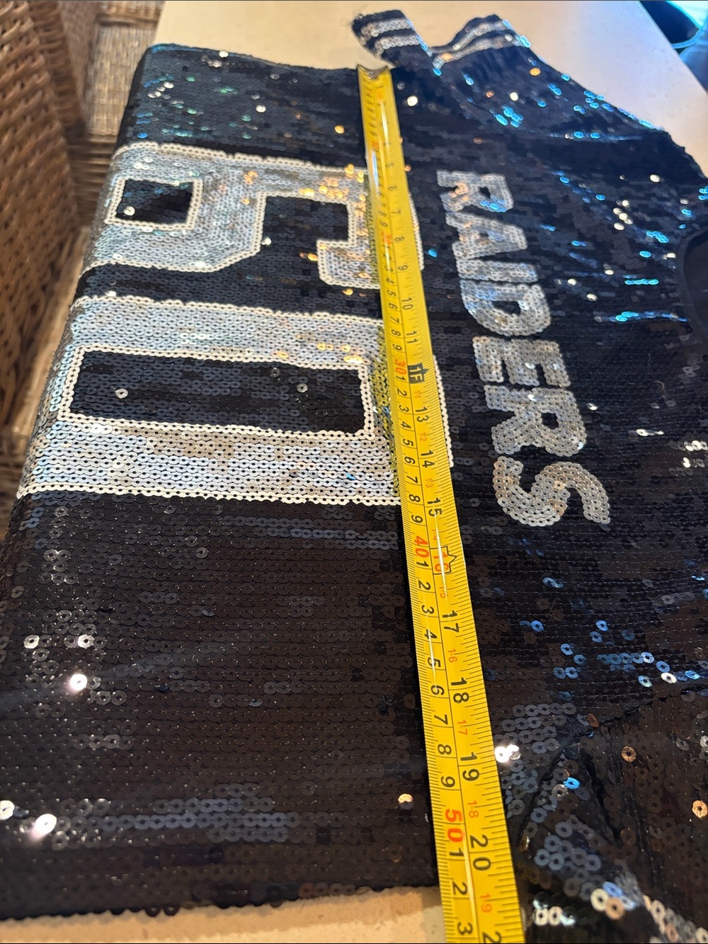 Wild Collective Raiders Women’s Sequined Football Jersey - Size M - Picture 8 of 8